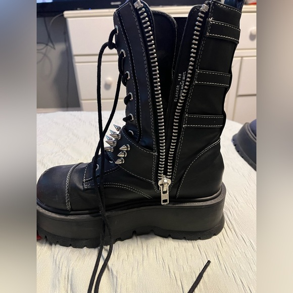Demonia Black Platform Boots - Picture 3 of 6